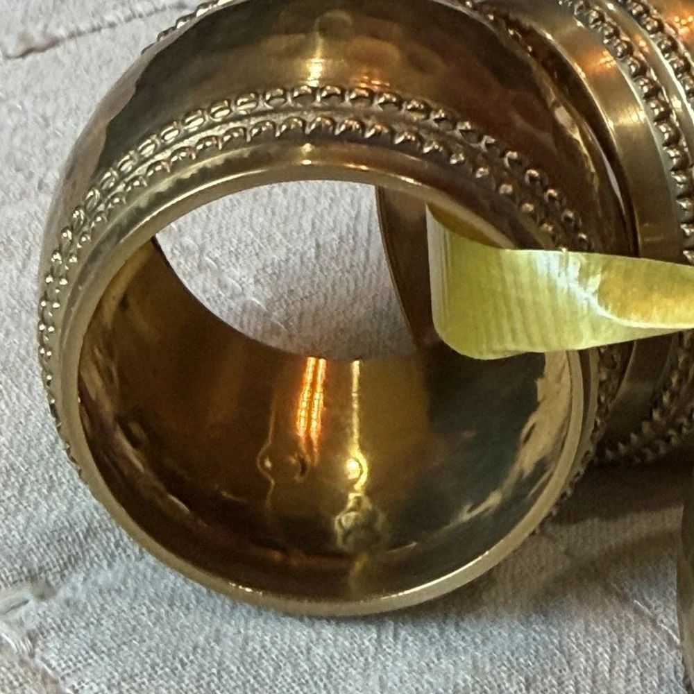 Brass napkin rings-Set of 3